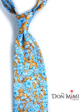 CHARME Skyblue satin silk 3 Fold Necktie